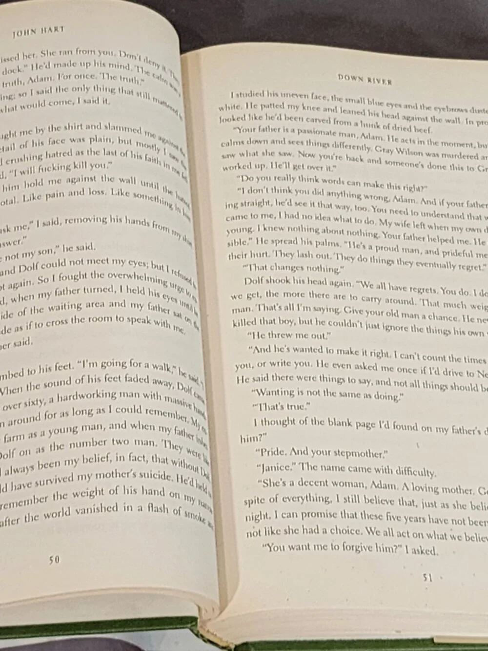 Down River A Novel by New York Times Best Selling Author John Hart Hardback Book